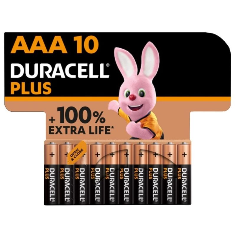 DURACELL - PLUS POWER 100 BATERIA ALKALICZNA AAA LR03 10 SZTUK