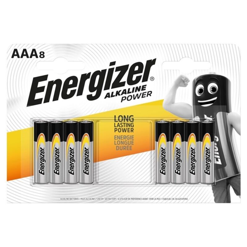 ENERGIZER - ZASILANIE BATERIĄ ALKALICZNĄ AAA LR03 8 SZTUK