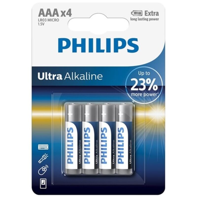 PHILIPS - BATERIA ULTRAALKALICZNA AAA LR03 4 SZTUKI