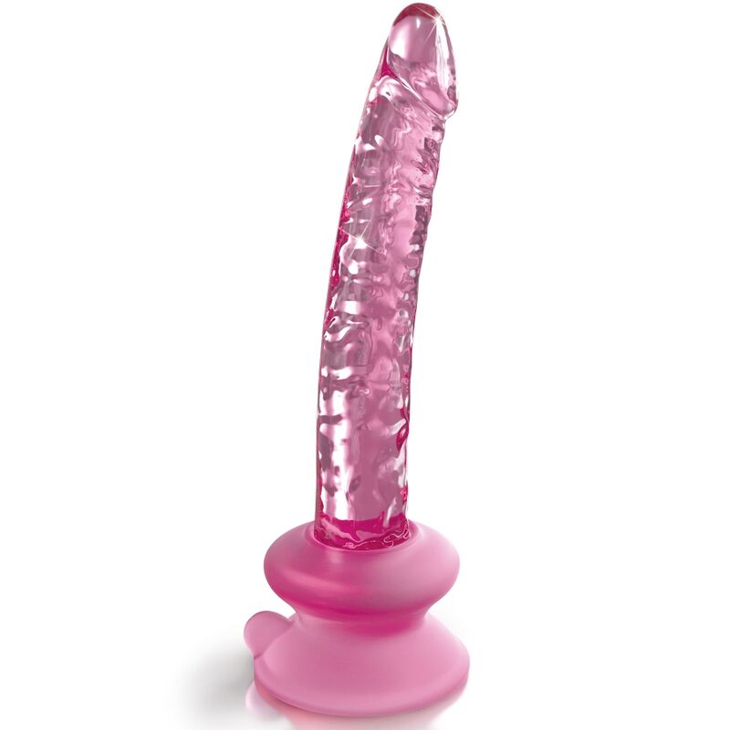 SOPLE - NR 86 SZKLANY DILDO Z PRZYSSAWKĄ
