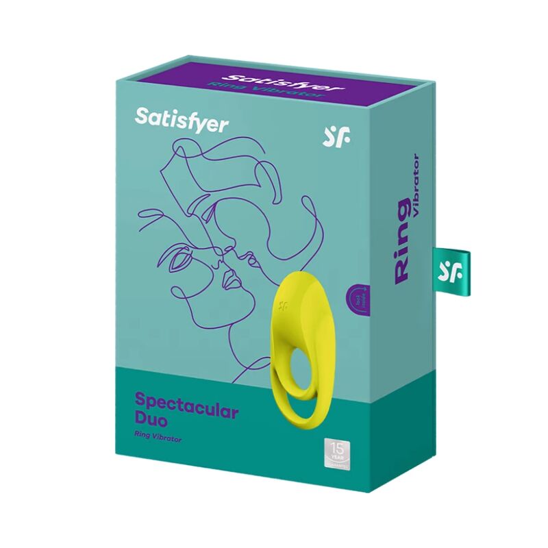 SATISFYER - SPEKTAKULARNY WIBRATOR DUO RING ŻÓŁTY