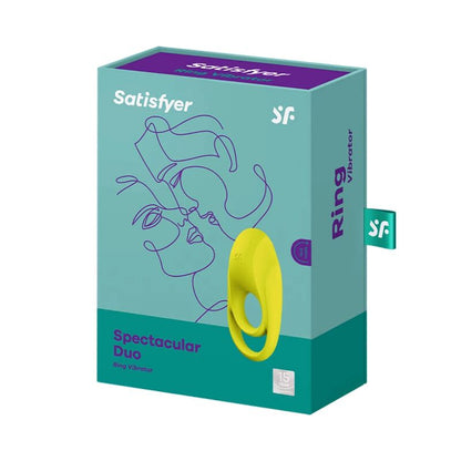SATISFYER - SPEKTAKULARNY WIBRATOR DUO RING ŻÓŁTY