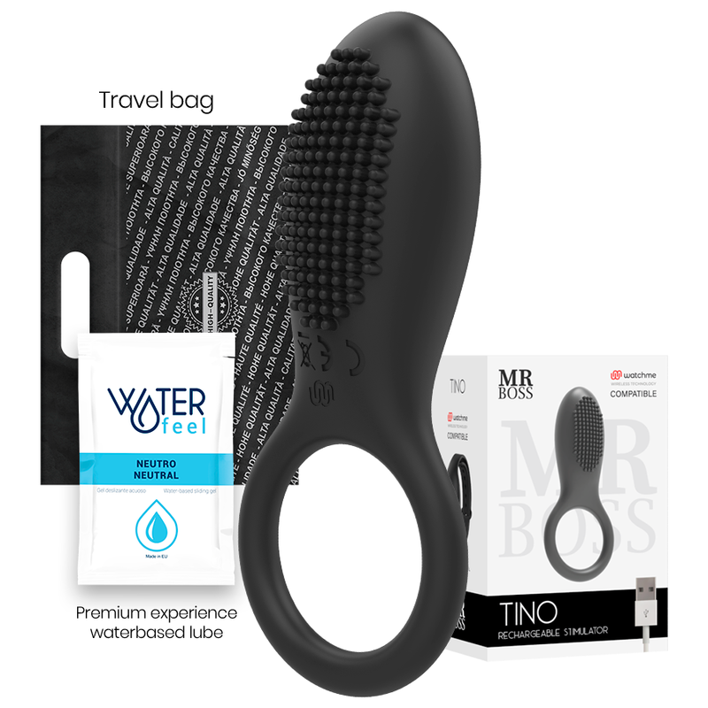 MR BOSS - PIERŚCIEŃ STYMULUJĄCY TINO KOMPATYBILNY Z BEZPRZEWODOWĄ TECHNOLOGIĄ WATCHME