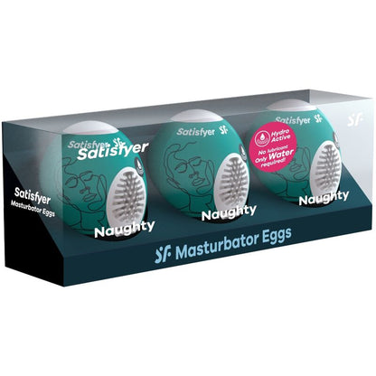 SATISFYER - 3 NIEGRZECZNE JAJKA MASTURBATORA