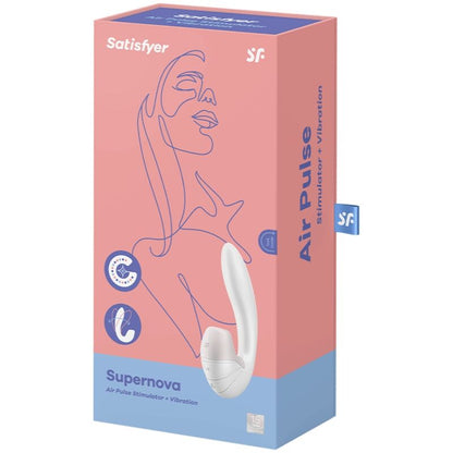 SATISFYER - SUPERNOVA STYMULATOR IMPULSU POWIETRZA I WIBRACJI BIAŁY