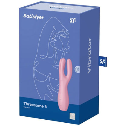 SATISFYER - WIBRATOR THREESOME 3 RÓŻOWY