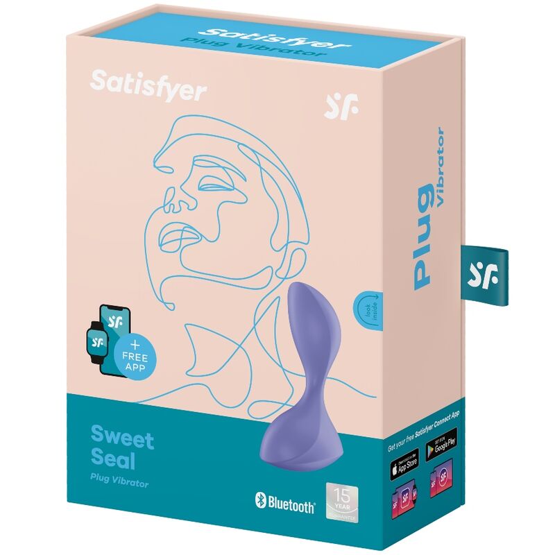 SATISFYER - WIBRACYJNA ZATYCZKA SWEET SEAL APLIKACJA FIOLETOWA