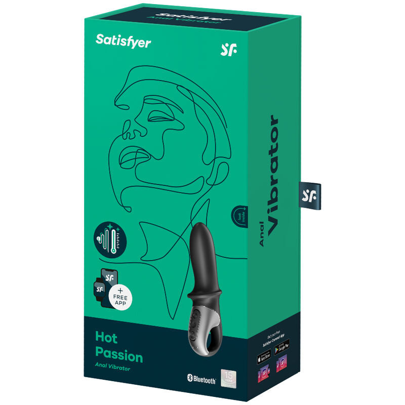 SATISFYER - GORĄCA PASJA WIBRATOR ANALNY APLIKACJA CZARNY