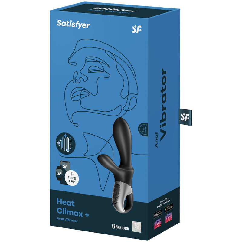 SATISFYER - HEAT CLIMAX+ WIBRATOR ANALNY APLIKACJA CZARNY