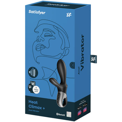 SATISFYER - HEAT CLIMAX+ WIBRATOR ANALNY APLIKACJA CZARNY