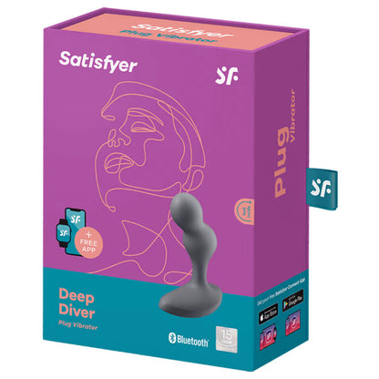 SATISFYER - WIBRACYJNA ZATYCZKA DEEP DIVER SZARA