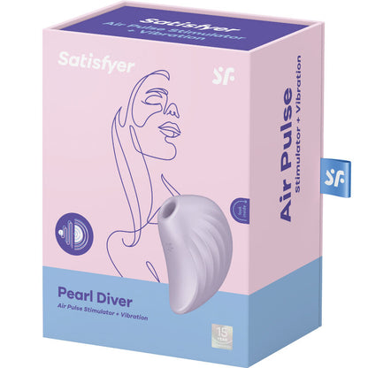 SATISFYER - PEARL DIVER STYMULATOR I WIBRATOR POWIETRZA ZIELONY