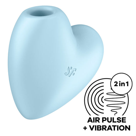SATISFYER - CUTIE HEART AIR PULSE STYMULATOR I WIBRATOR NIEBIESKI