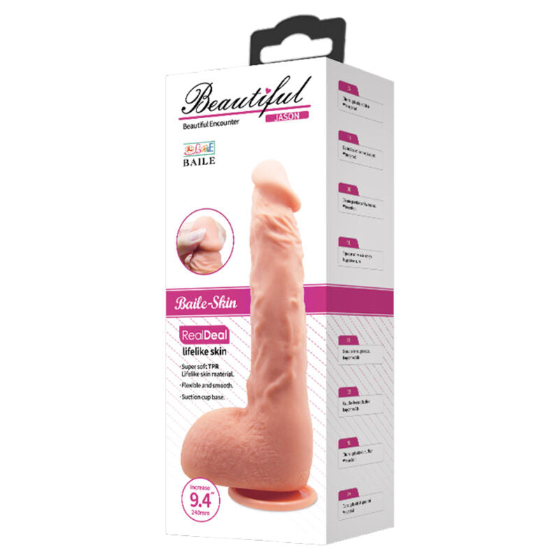 BAILE - REALISTYCZNY DILDO JASON NATURAL 24 CM