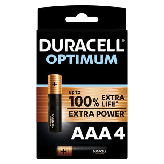 DURACELL - OPTIMUM 200 BATERIE ALKALICZNE AAA LR03 4 SZTUKI