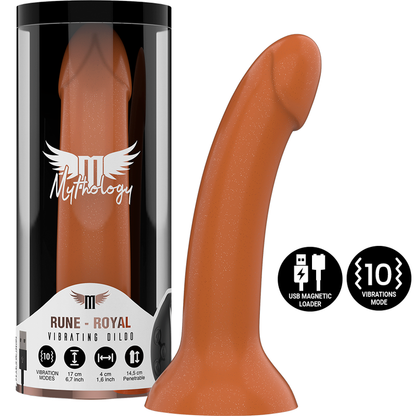 MYTHOLOGY - RUNE ROYAL DILDO M - WIBRATOR WATCHME KOMPATYBILNY Z TECHNOLOGIĄ BEZPRZEWODOWĄ