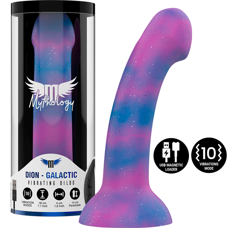 MYTHOLOGY - DION GALACTIC DILDO M - WIBRATOR WATCHME KOMPATYBILNY Z TECHNOLOGIĄ BEZPRZEWODOWĄ