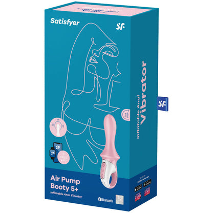 SATISFYER - POMPKA POWIETRZNA BOOTY 5+ NADMUCHIWANY WIBRATOR ANALNY RÓŻOWY