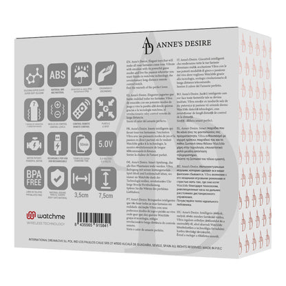 ANNE'S DESIRE - TECHNOLOGIA ZDALNEGO STEROWANIA JAJKIEM WATCHME CZARNO-ZŁOTA