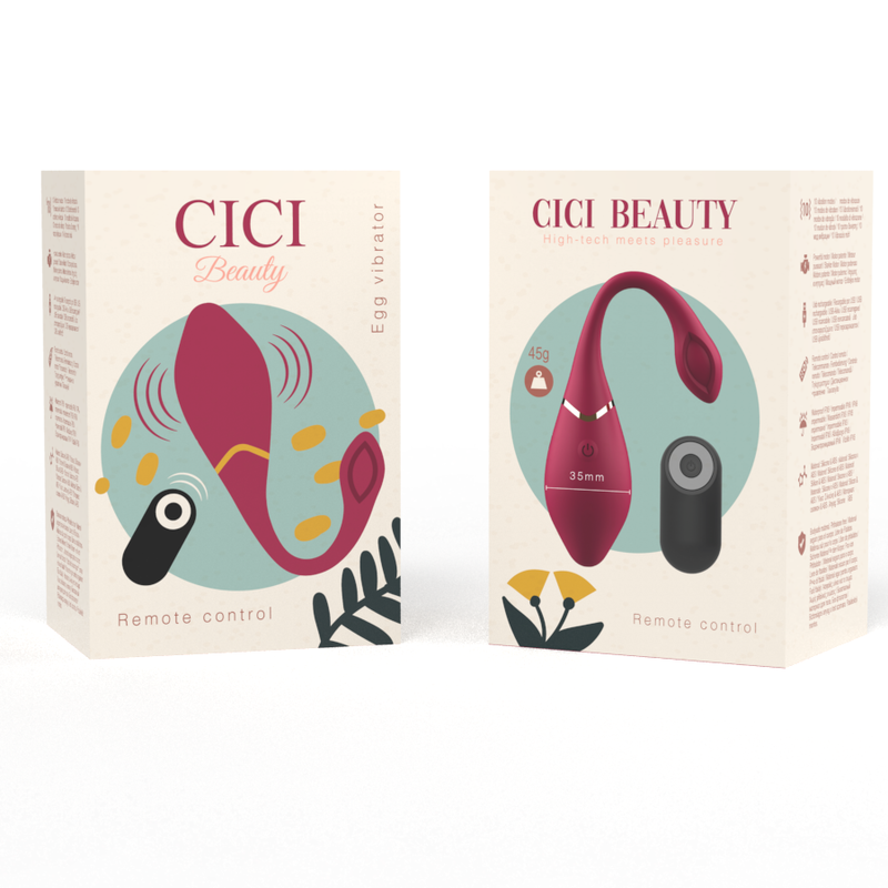 CICI BEAUTY - PREMIUM SILIKONOWY WIBRATOR JAJECZNY Z PILOTEM