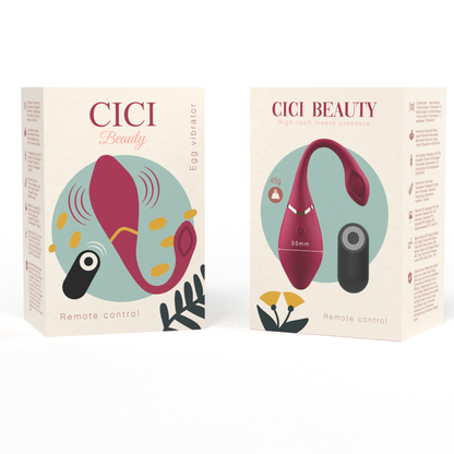 CICI BEAUTY - PREMIUM SILIKONOWY WIBRATOR JAJECZNY Z PILOTEM