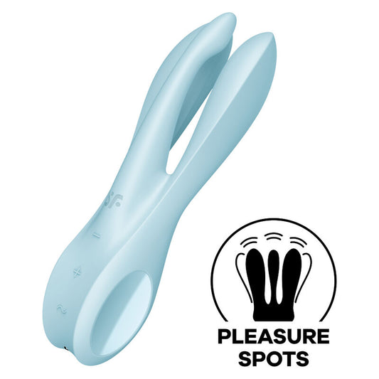 SATISFYER - TROJKA 1 WIBRATOR NIEBIESKI