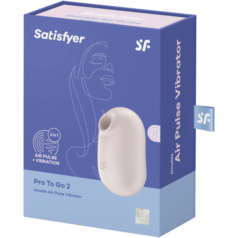 SATISFYER - PRO TO GO 2 PODWÓJNY STYMULATOR POWIETRZA I WIBRATOR FIOLETOWY