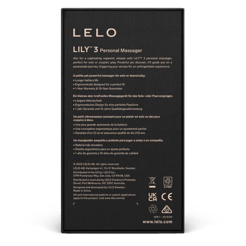 LELO - LILY 3 MASAŻER OSOBISTY - AQUA GREEN