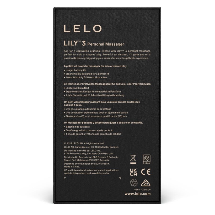 LELO - LILY 3 MASAŻER OSOBISTY - AQUA GREEN