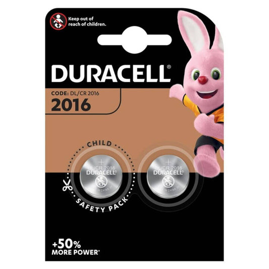 DURACELL - BATERIA PRZYCISKOWA LITIO CR2016 3V 2 SZTUKI