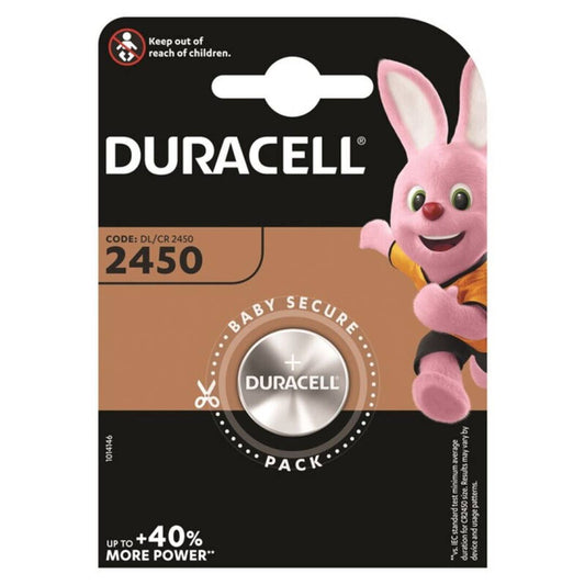 DURACELL - BATERIA PRZYCISKOWA LITIO CR2450 3V 1 SZTUKA