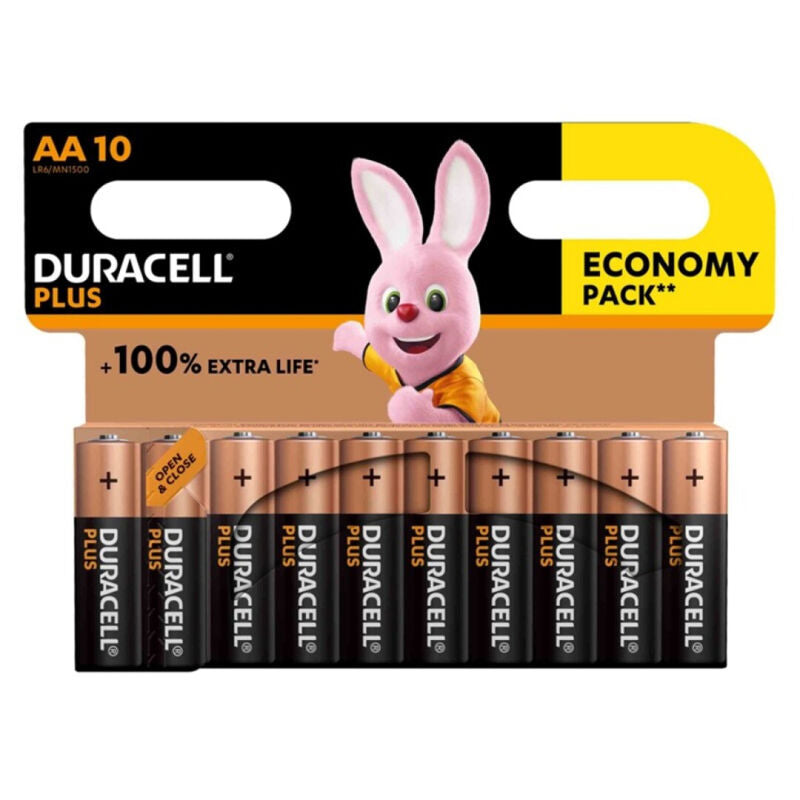 DURACELL - PLUS POWER 100 BATERIA ALKALICZNA AA LR6 10 SZTUK