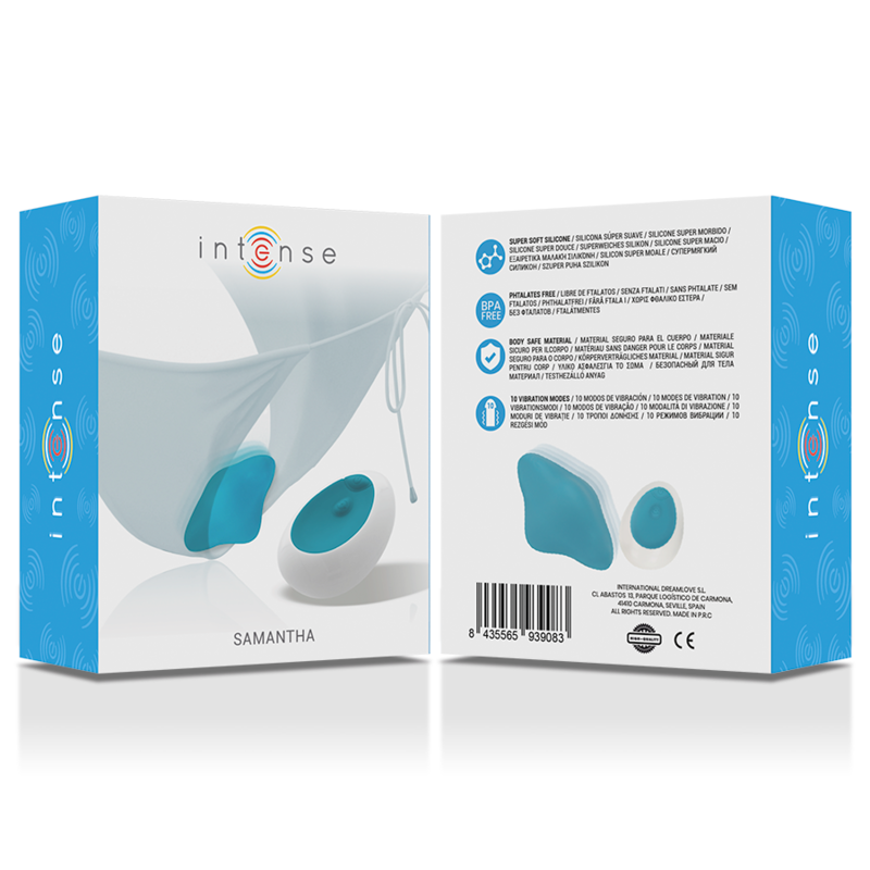 INTENSE - SAMANTHA PANTIE PILOT ZDALNEGO STEROWANIA NIEBIESKI