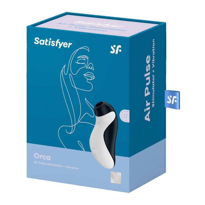 SATISFYER - STYMULATOR PULSUJĄCY POWIETRZE ORCA + WIBRACJE
