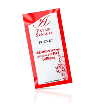 EXTASE SENSUAL - OLEJEK DO MASAŻU Z EFEKTEM CIEPŁA FEROMONY LIZAK 10 ML