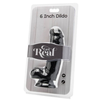 GET REAL - DILDO 12 CM Z JĄDRAMI CZARNY