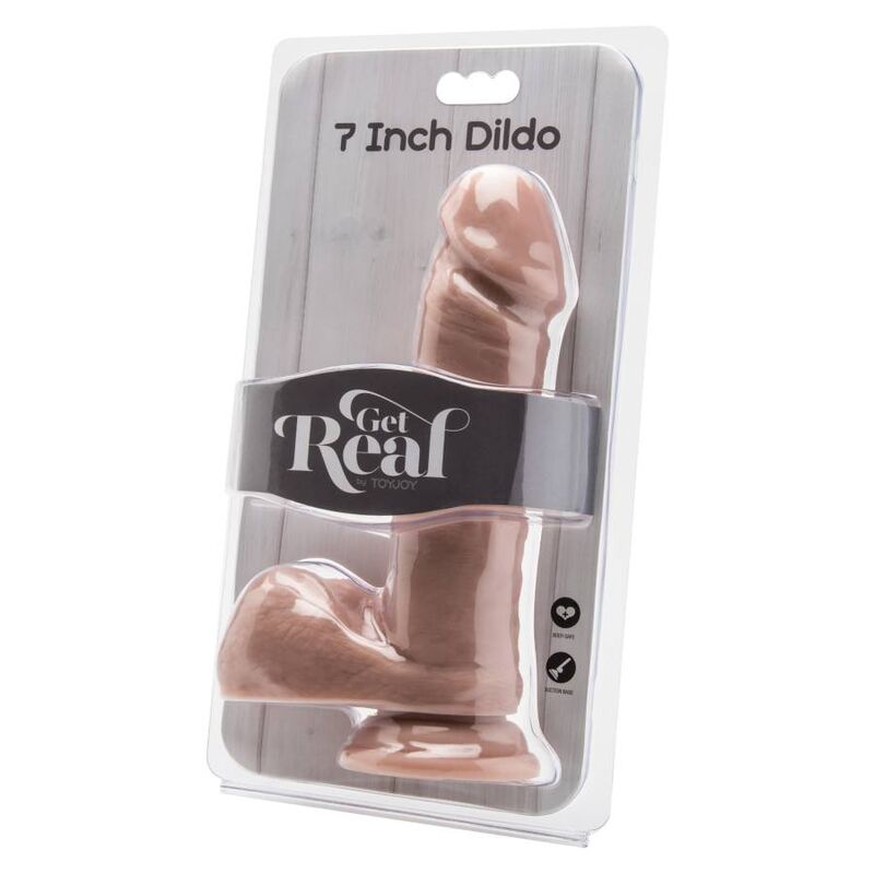 GET REAL - DILDO 18 CM Z JĄDRAMI