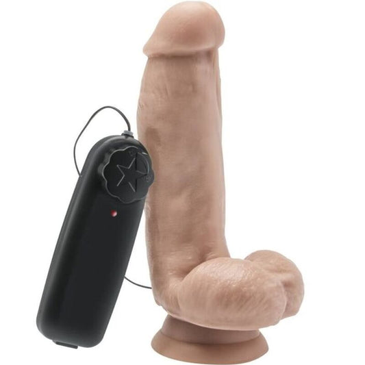 GET REAL - DILDO 12 CM Z KULKAMI WIBRATOR SKÓRA