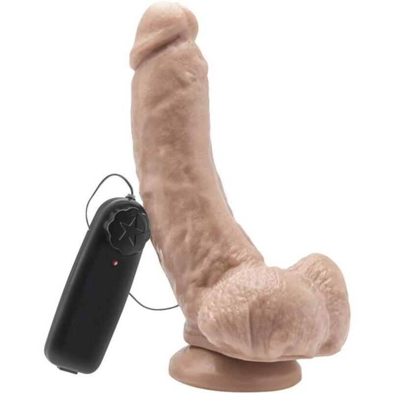 GET REAL - DILDO 20,5 CM Z KULKAMI WIBRATOR SKÓRA