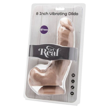 GET REAL - DILDO 20,5 CM Z KULKAMI WIBRATOR SKÓRA