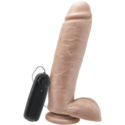 GET REAL - DILDO 25,5 CM Z KULKAMI WIBRATOR SKÓRA