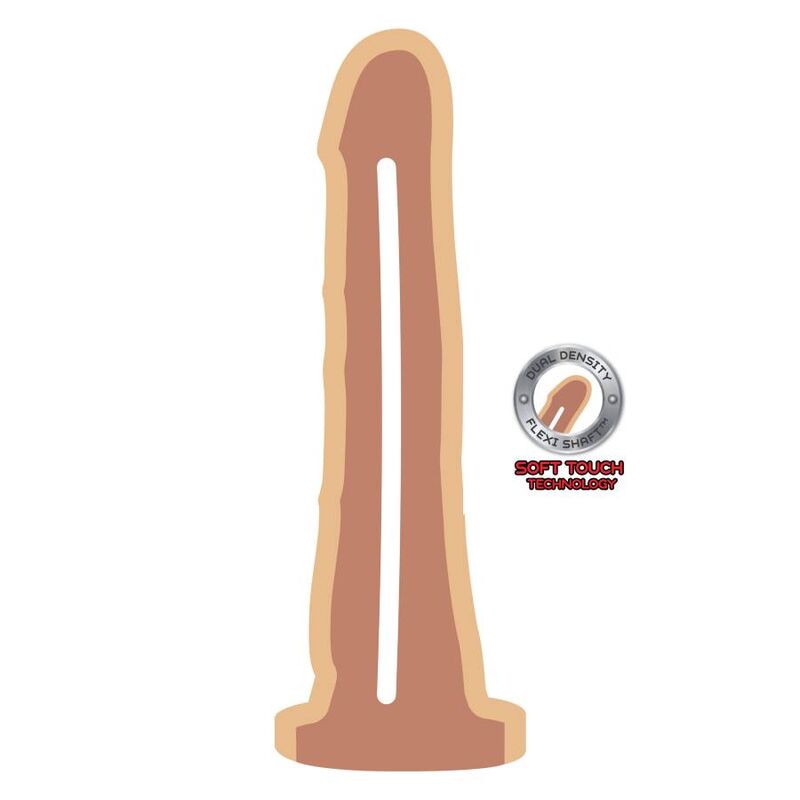 GET REAL - PODWÓJNA GĘSTOŚĆ DONG 19 CM SKÓRKI