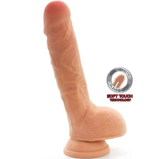 POZNAJ PRAWDZIWYCH - DILDO O PODWÓJNEJ GĘSTOŚCI 18 CM JĄDRA SKÓRNE
