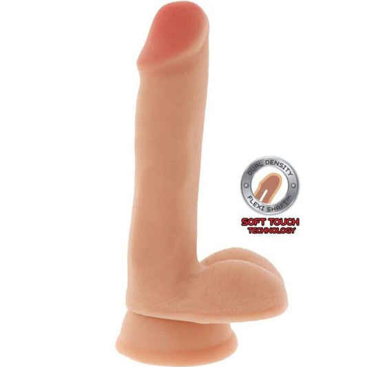 POZNAJ PRAWDZIWYCH - DILDO O PODWÓJNEJ GĘSTOŚCI 17 CM JĄDRA SKÓRNE