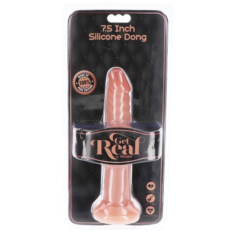 GET REAL - SILIKONOWY DONG 19 CM SKÓRKA