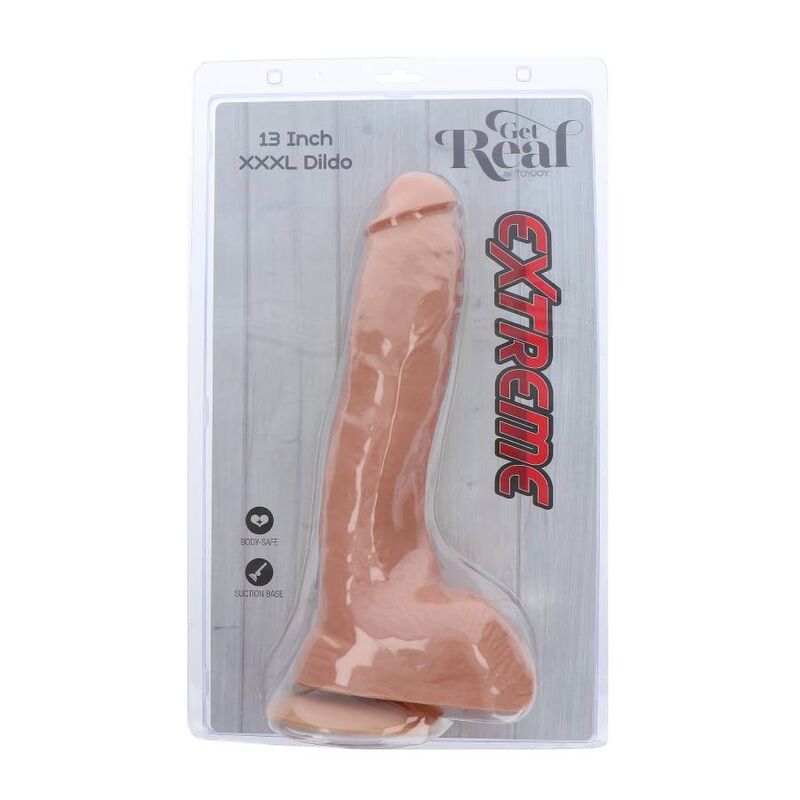 GET REAL - EKSTREMALNY XXXL DILDO 34 CM SKÓRA