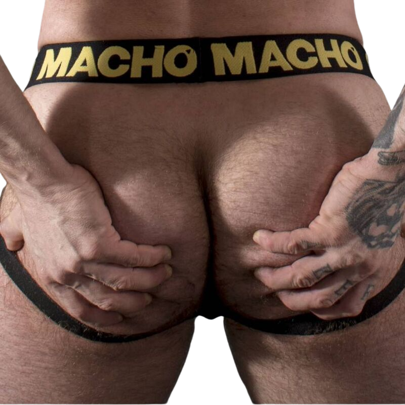 MACHO - MX25AC JOCK ŻÓŁTE SKÓRZANE M