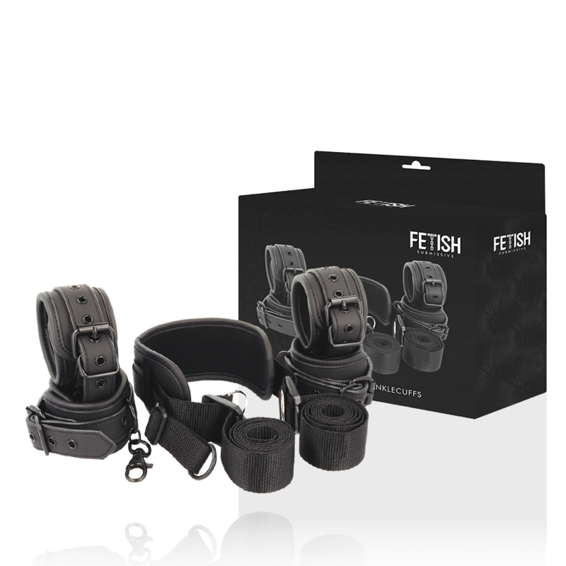 FETYSZ UMIESZNY - POZYCJA MISTRZA Z 4 KAJDANKAMI WYŚCIÓŁKOWANYMI NOPRENEM