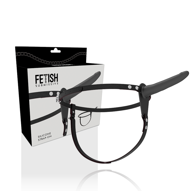 FETYSZYSTYCZNA UPRZĄŻ UMIESZANA - CZARNY SILIKON 15 CM