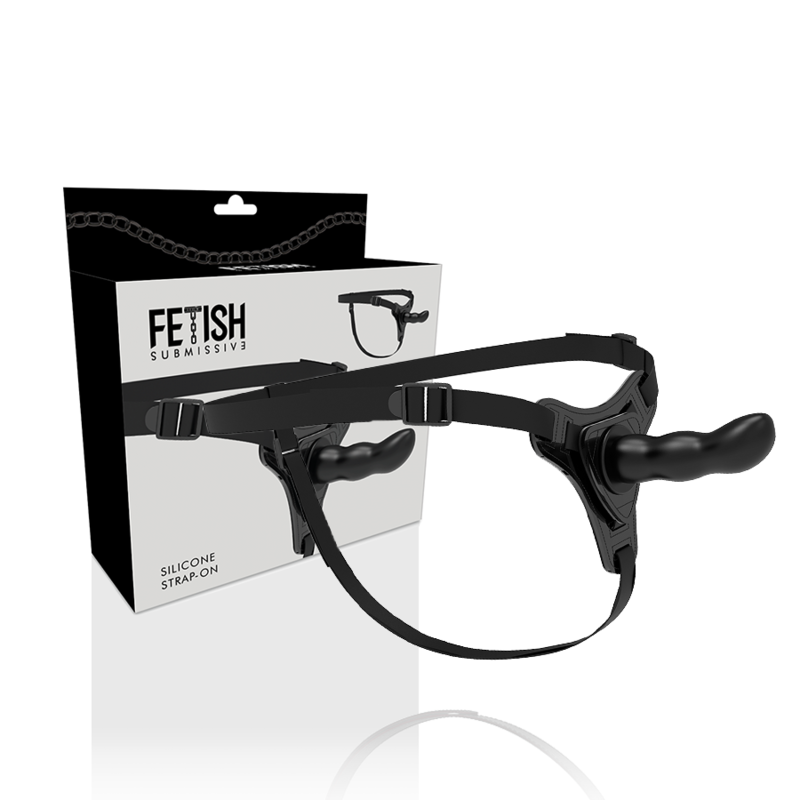 FETYSZYSTYCZNY UPRZĄŻ UMIESZAJĄCY - CZARNY SILIKONOWY PUNKT G 16 CM